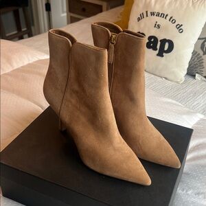 J. Crew Tan Suede Heeled Boots